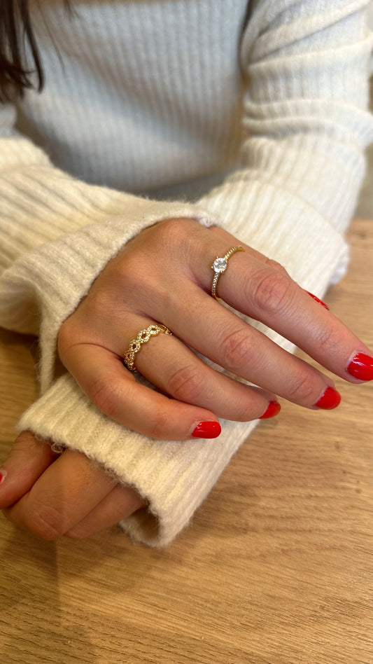 Anillo Solitario gold