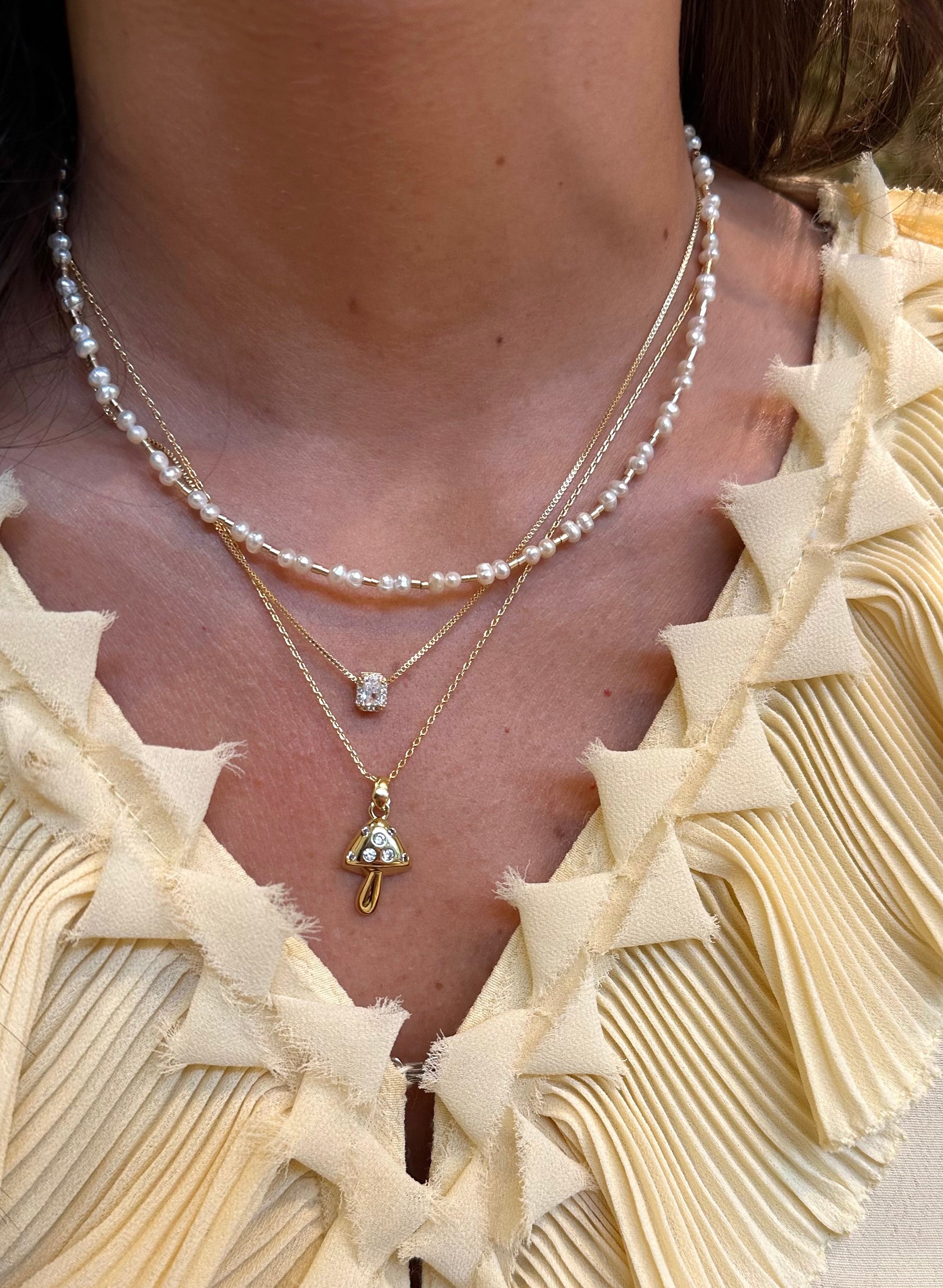 Collar Cogumelo gold
