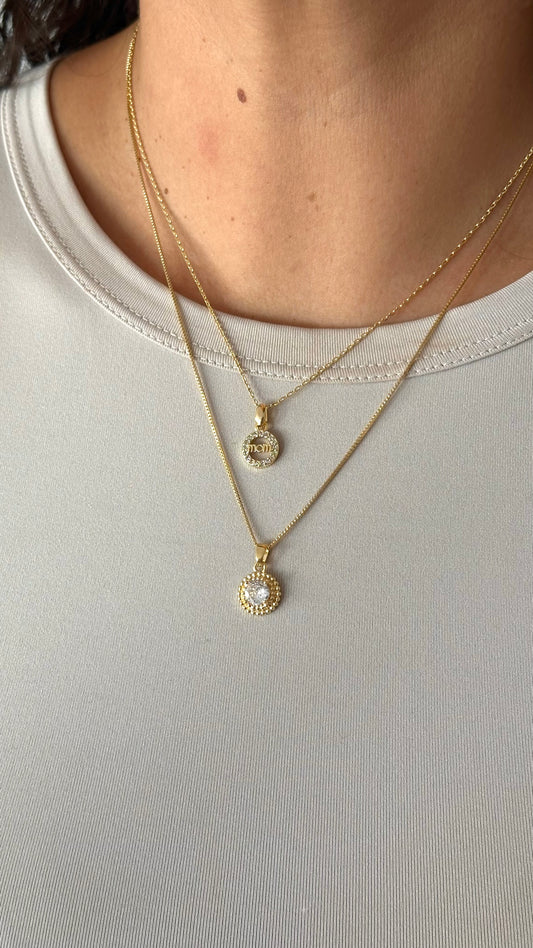 Collar medalla Mom