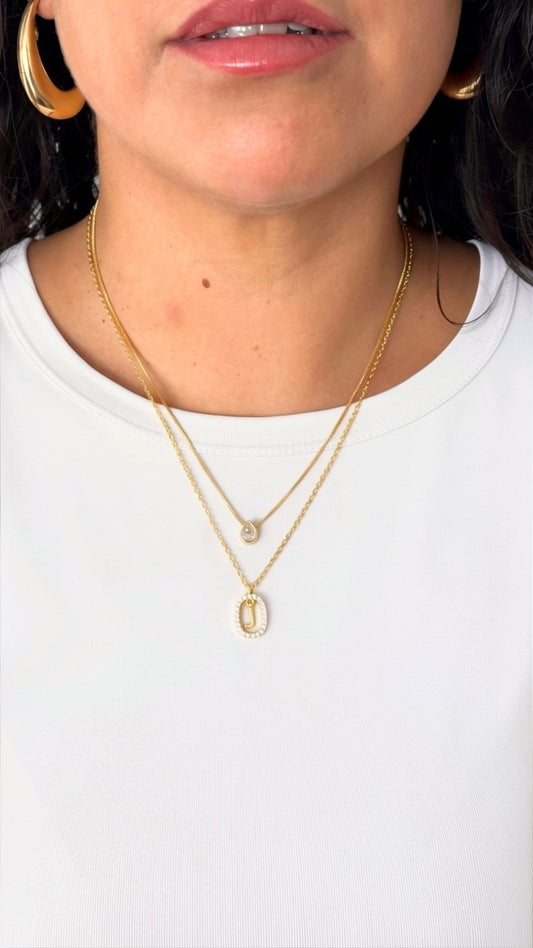 Collar punto de luz gota gold