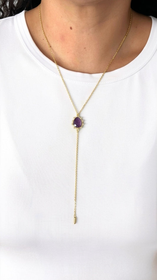 Collar Y- amatista