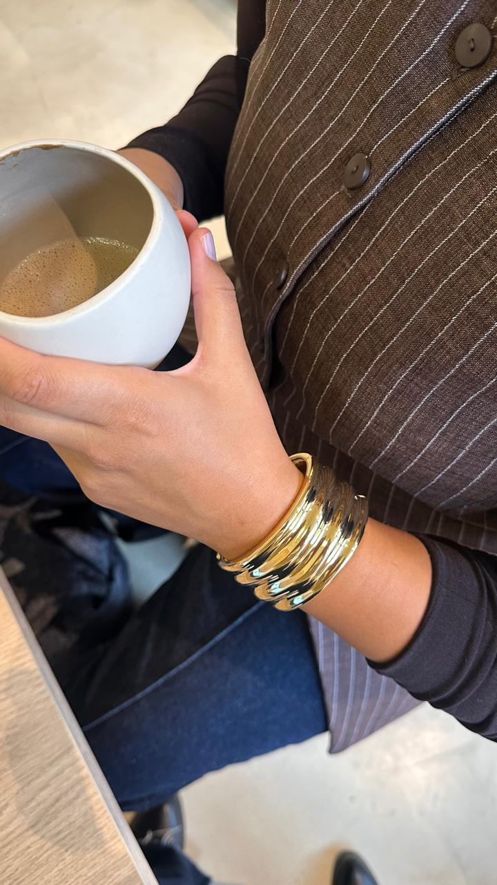 Brazalete triple gold XL