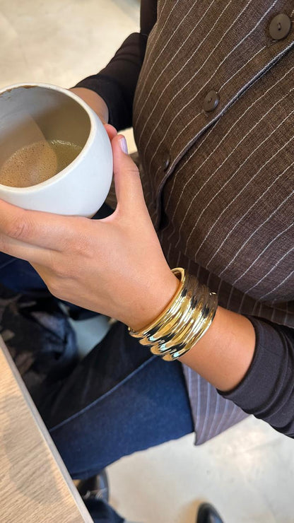 Brazalete triple gold XL