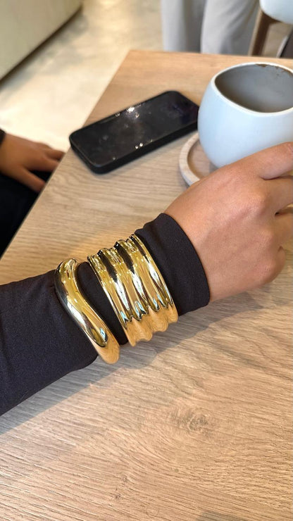 Brazalete ondas gold
