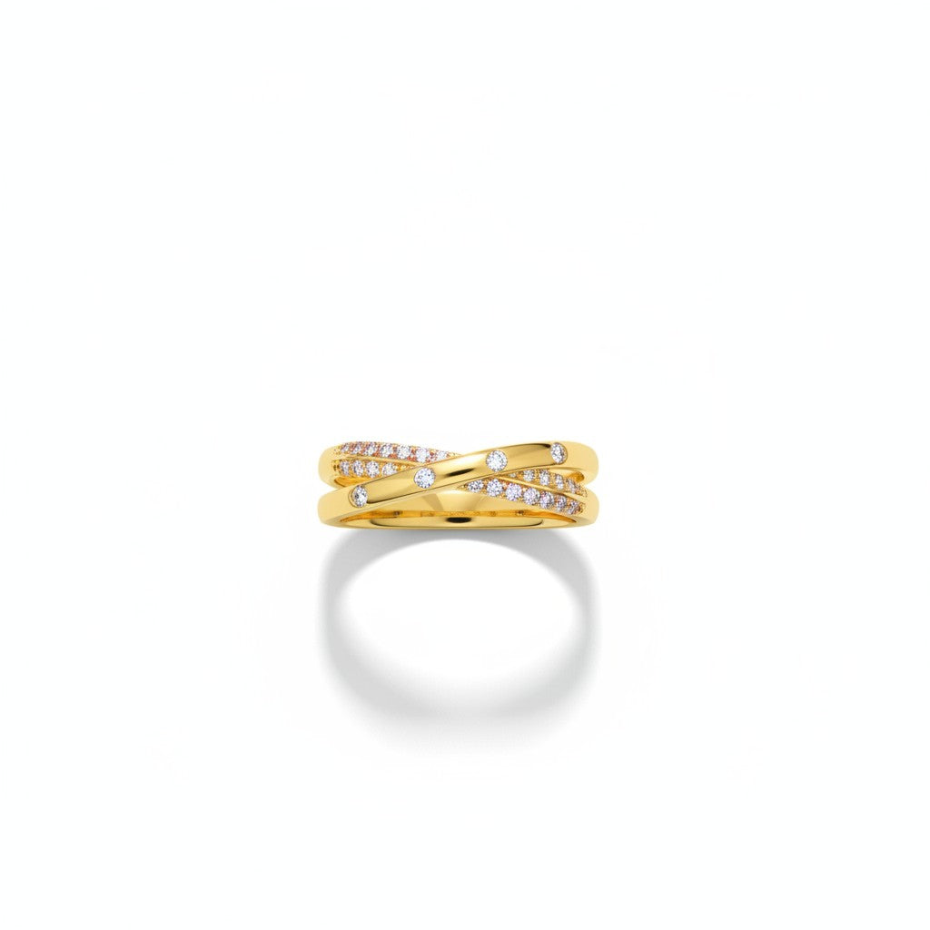 Anillo triple cross gold