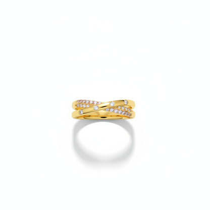 Anillo triple cross gold