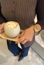 Brazalete cruzado bold gold