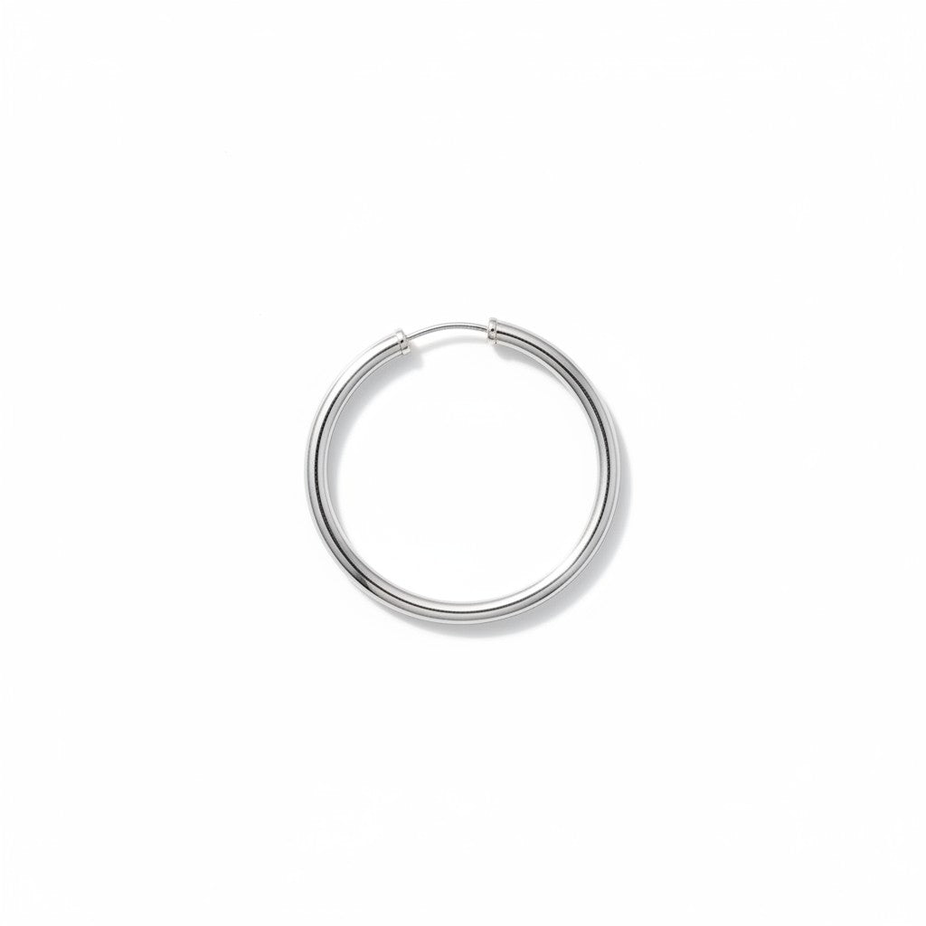 Argollas tubo XL plata 925