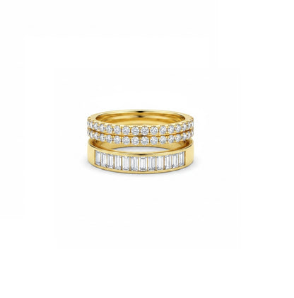 Anillo doble cristales XL