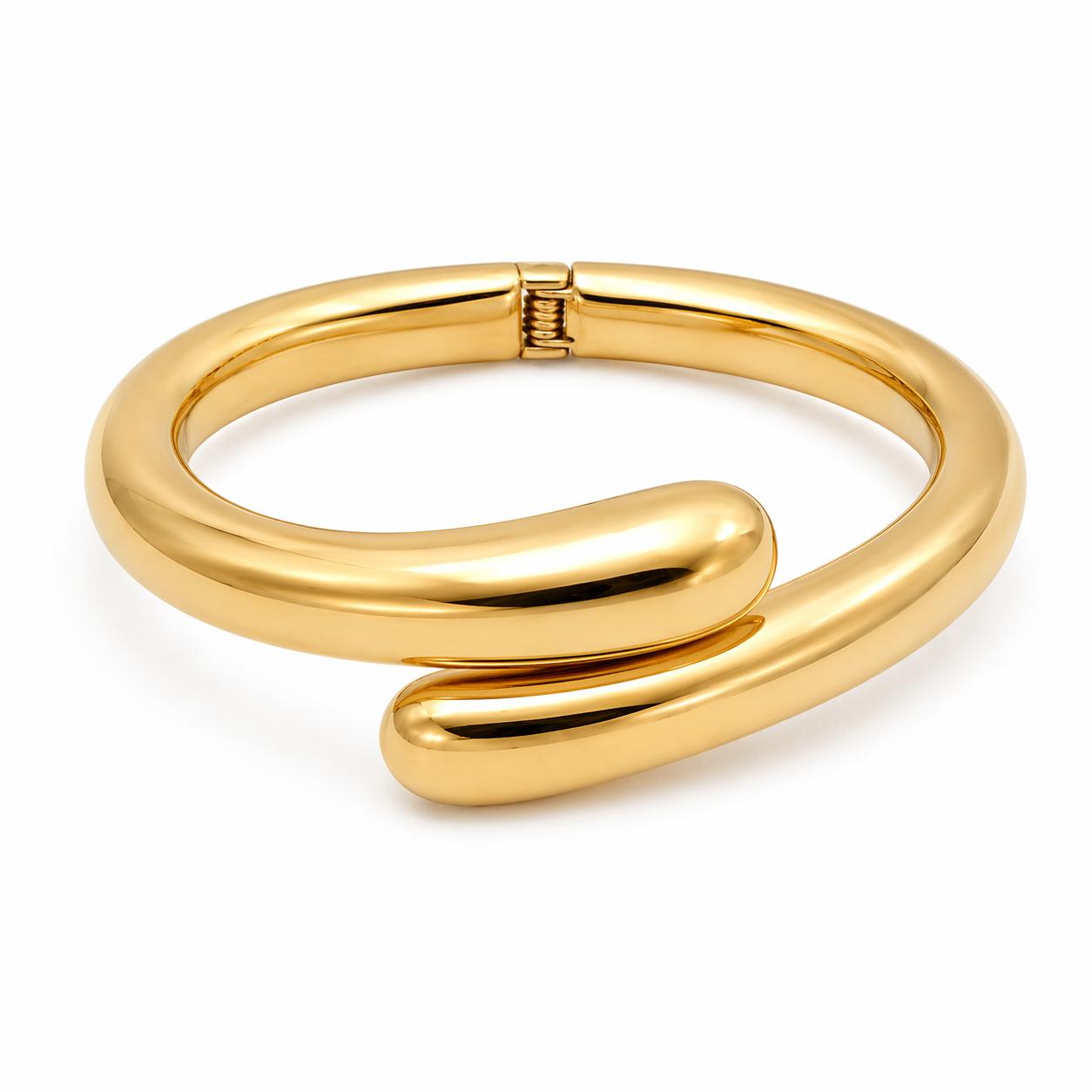 Brazalete cruzado bold gold