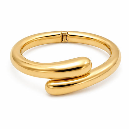Brazalete cruzado bold gold