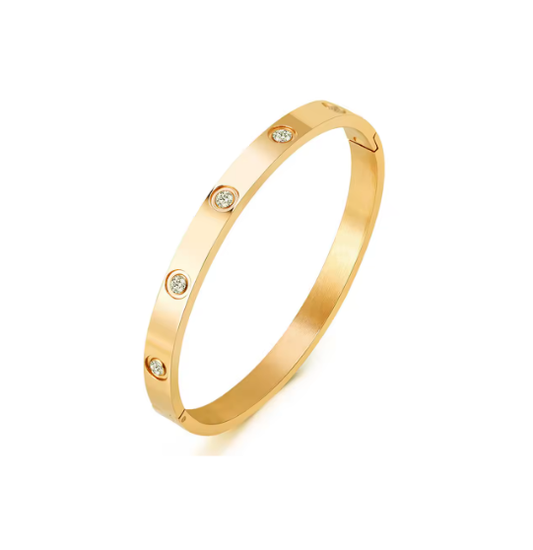 Brazalete zircones oro