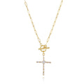 Collar cruz oro