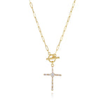 Collar cruz oro