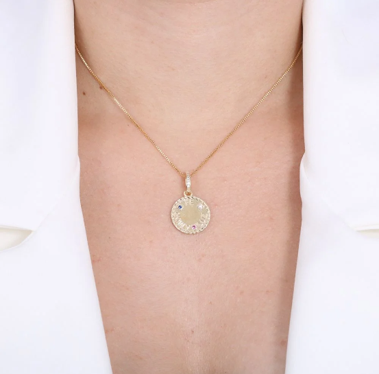 Collar medalla Amor-fé-paz