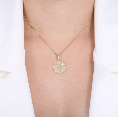 Collar medalla Amor-fé-paz