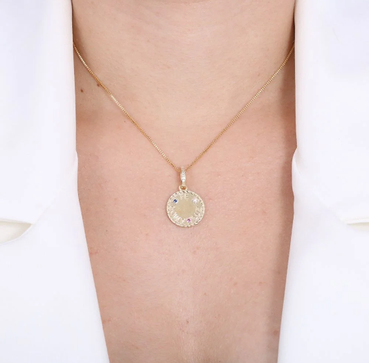 Collar medalla Amor-fé-paz