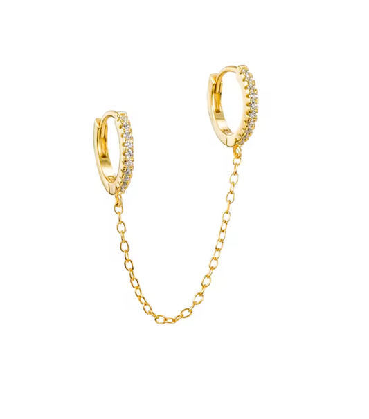 Doble argolla cadena gold