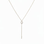 Collar Y- cuarzo transparente