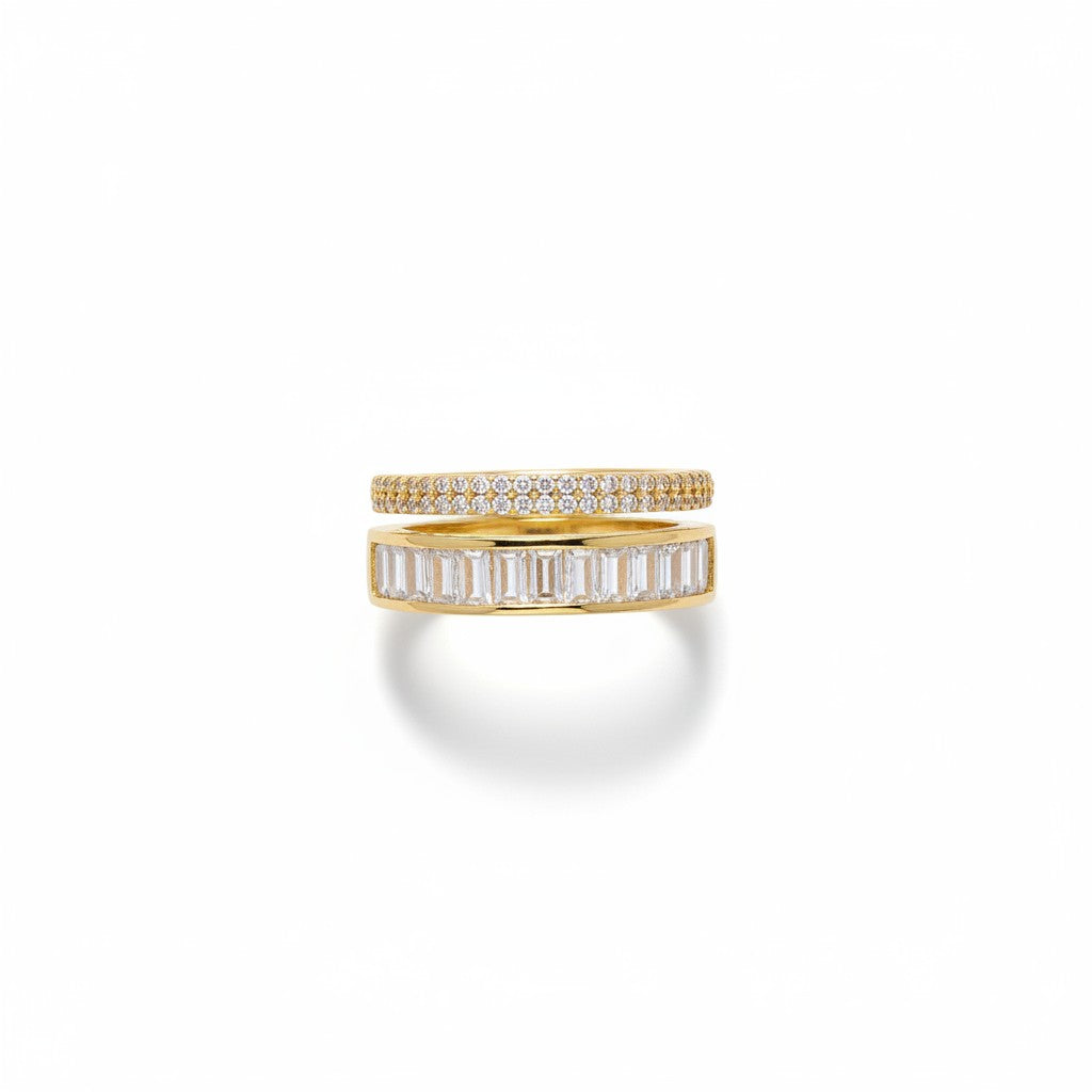 Anillo doble cristales XL