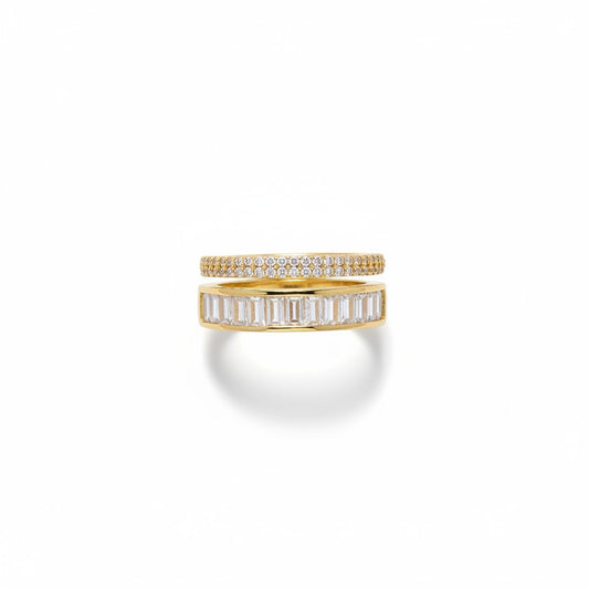 Anillo doble cristales XL