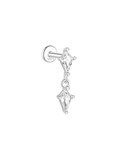 Piercing rombos silver