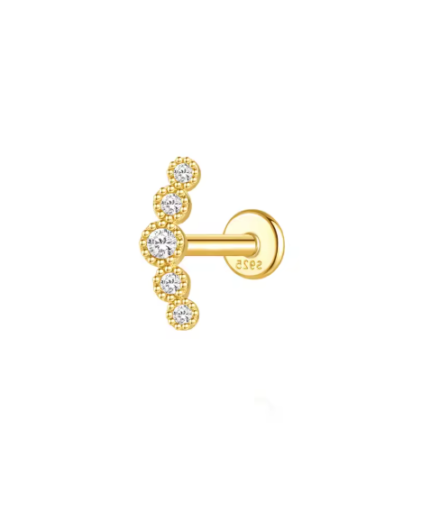 Piercing Catarina curvo gold