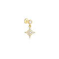 Piercing estrella colgante gold