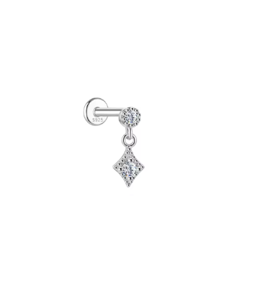 Piercing mini rombo silver