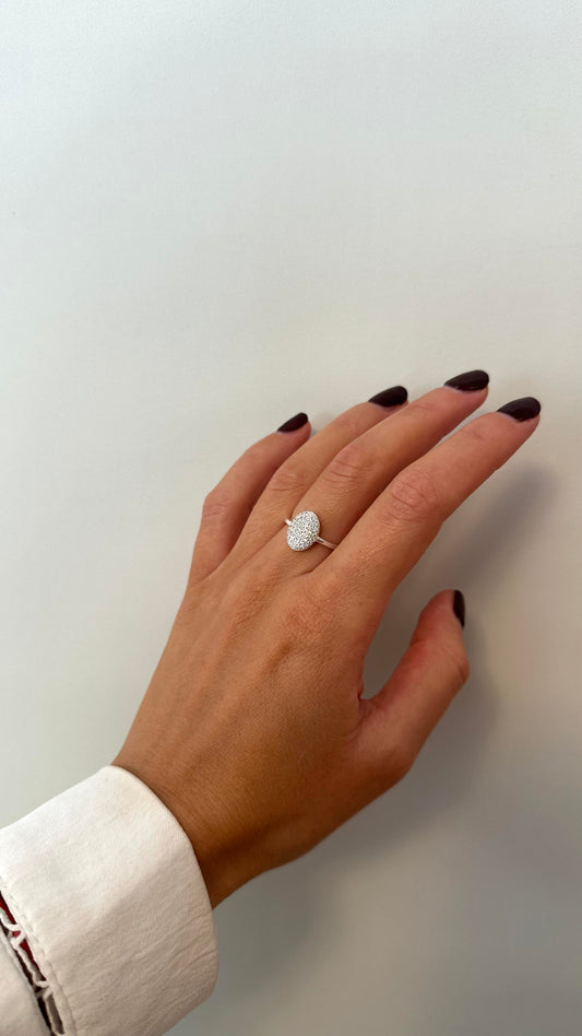 Anillo oval plata 925