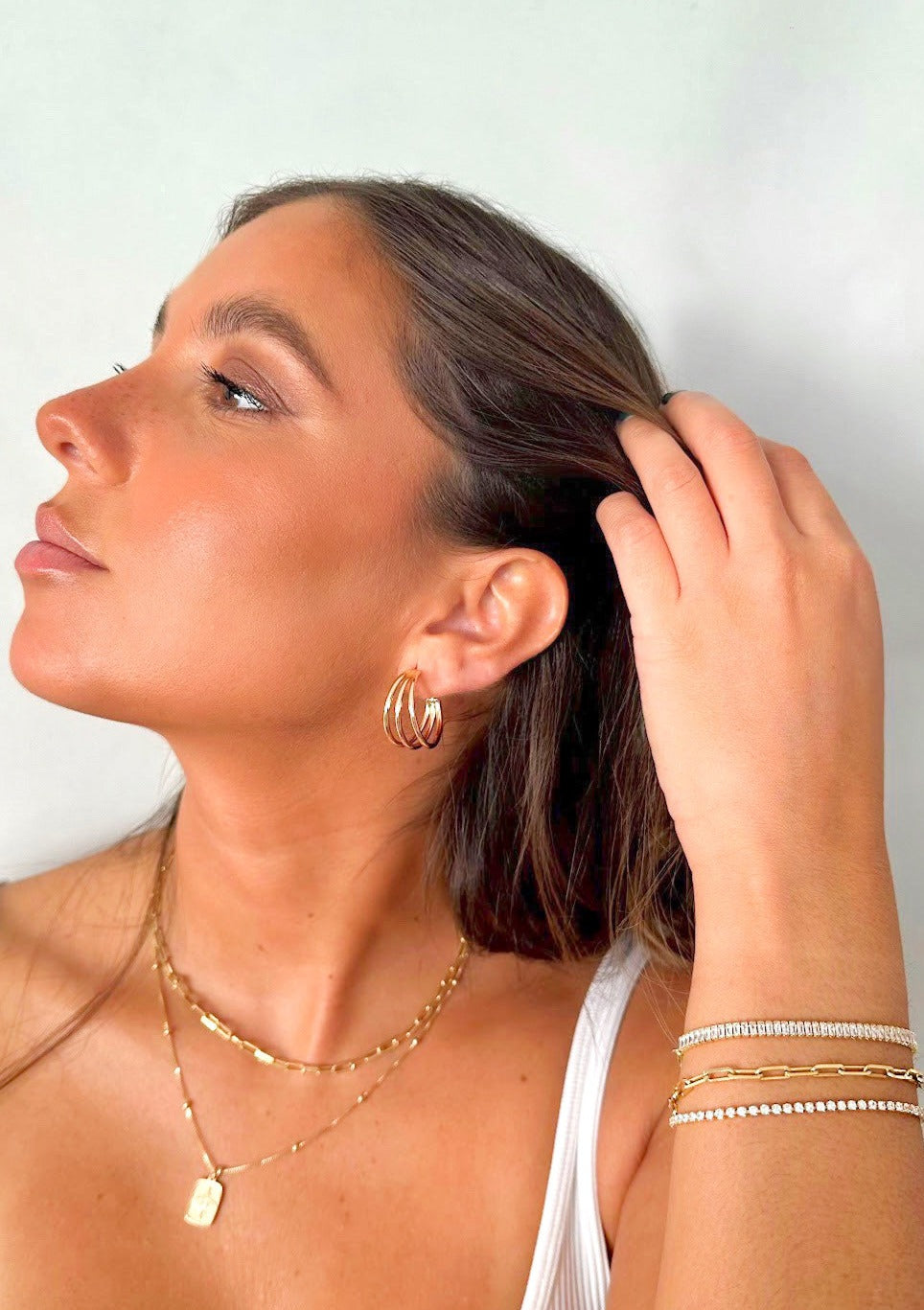 Argollas triple M gold