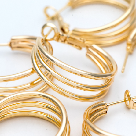 Argollas triple M gold